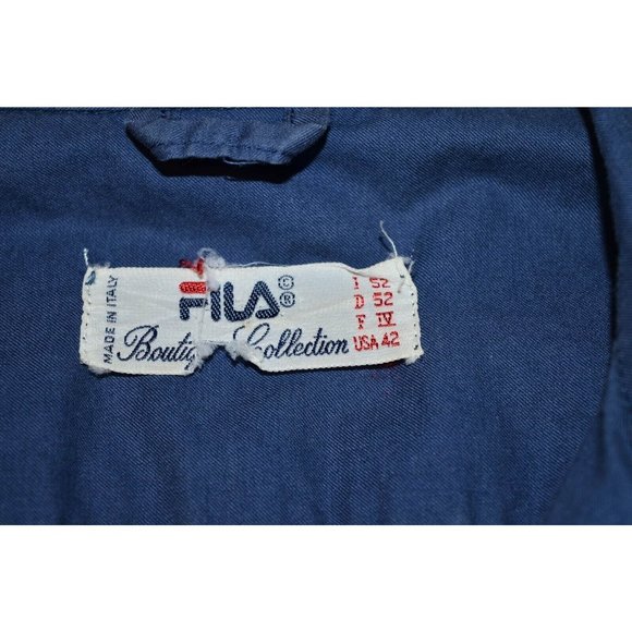 Vtg Fila Men's Convertible Jacket Vest Blue Italy Sz 42 Flaw Zip off sleeves - Picture 6 of 6
